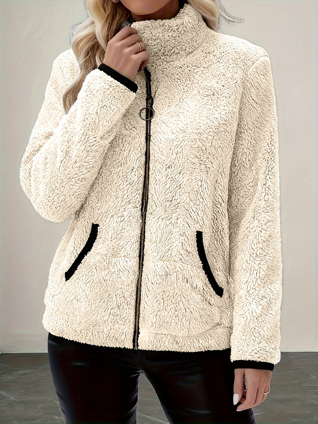 Sofia | Effortless Cosy Zip-Up Fleece Jacket