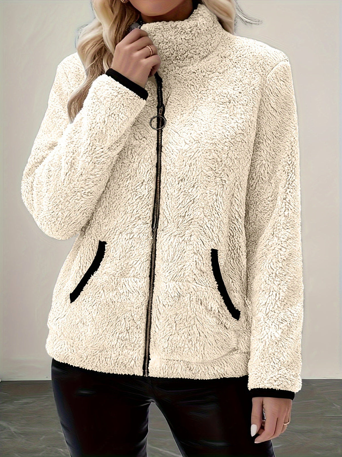 Sofia | Effortless Cosy Zip-Up Fleece Jacket