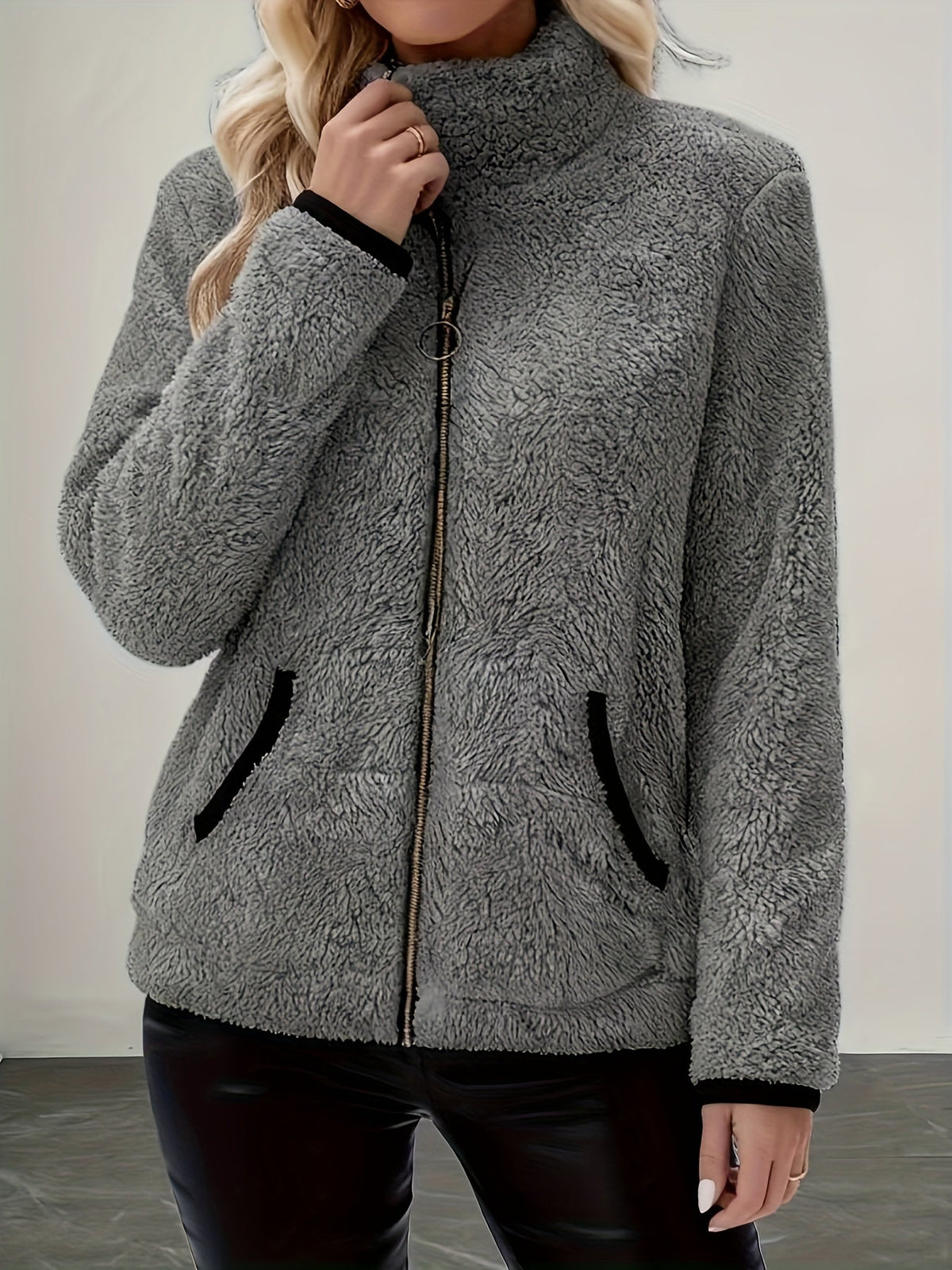 Sofia | Effortless Cosy Zip-Up Fleece Jacket