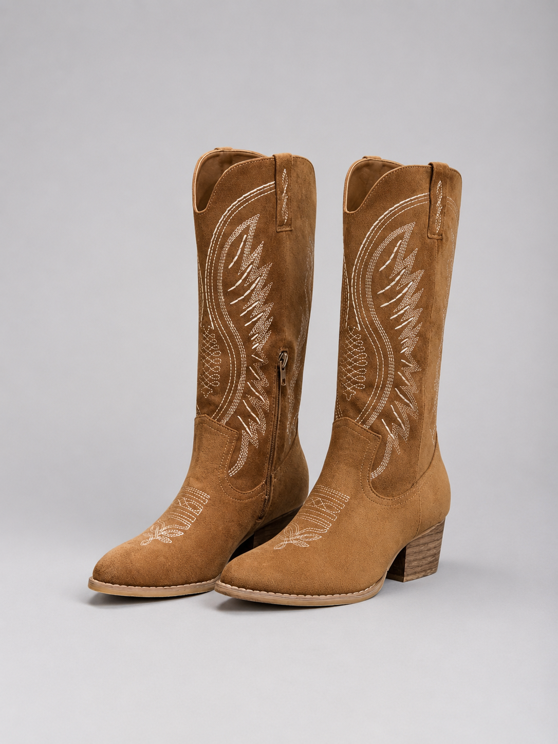 Sofia | Effortless Embroidered Knee High Cowboy Boots