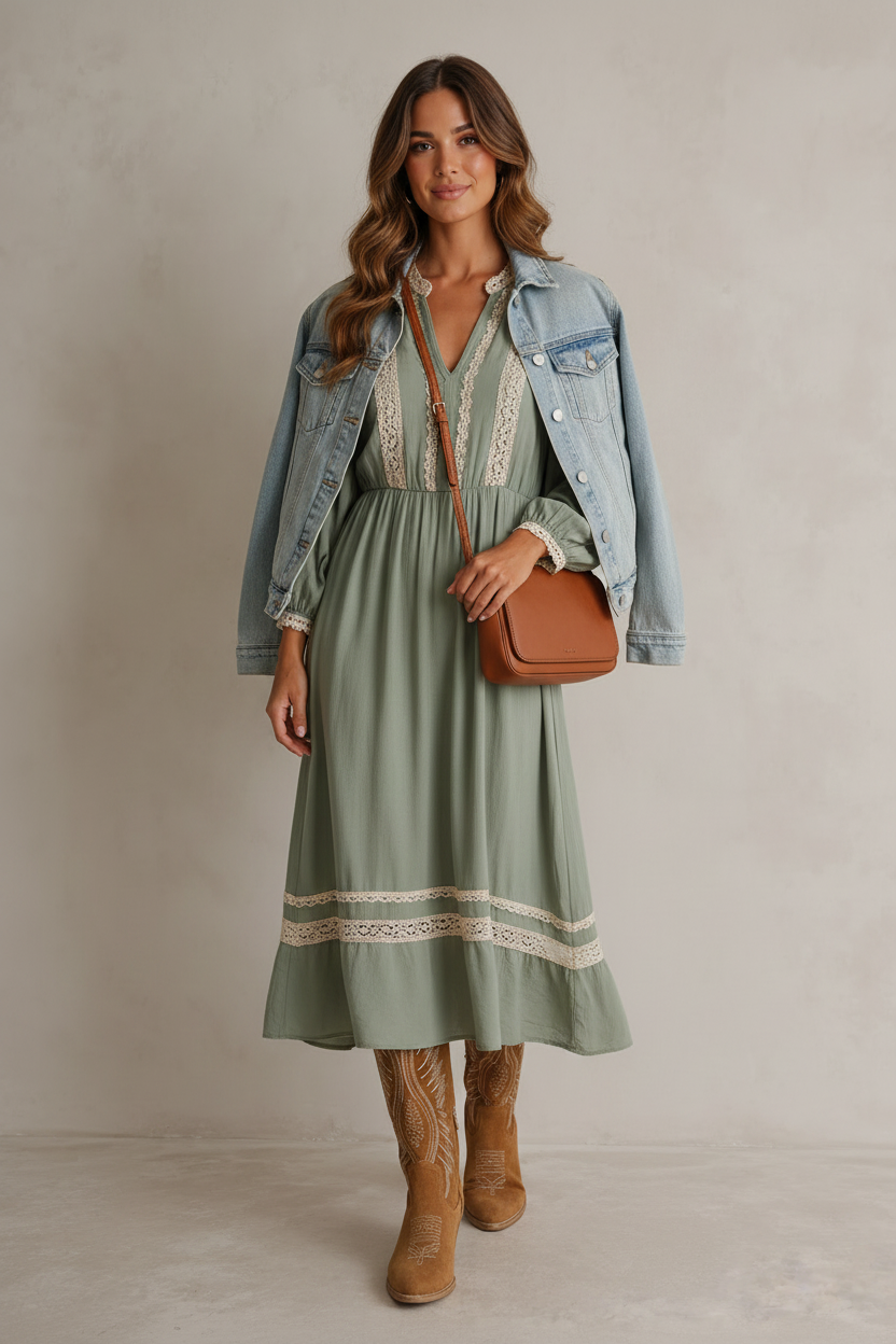 Sofia | Effortless Embroidered Knee High Cowboy Boots