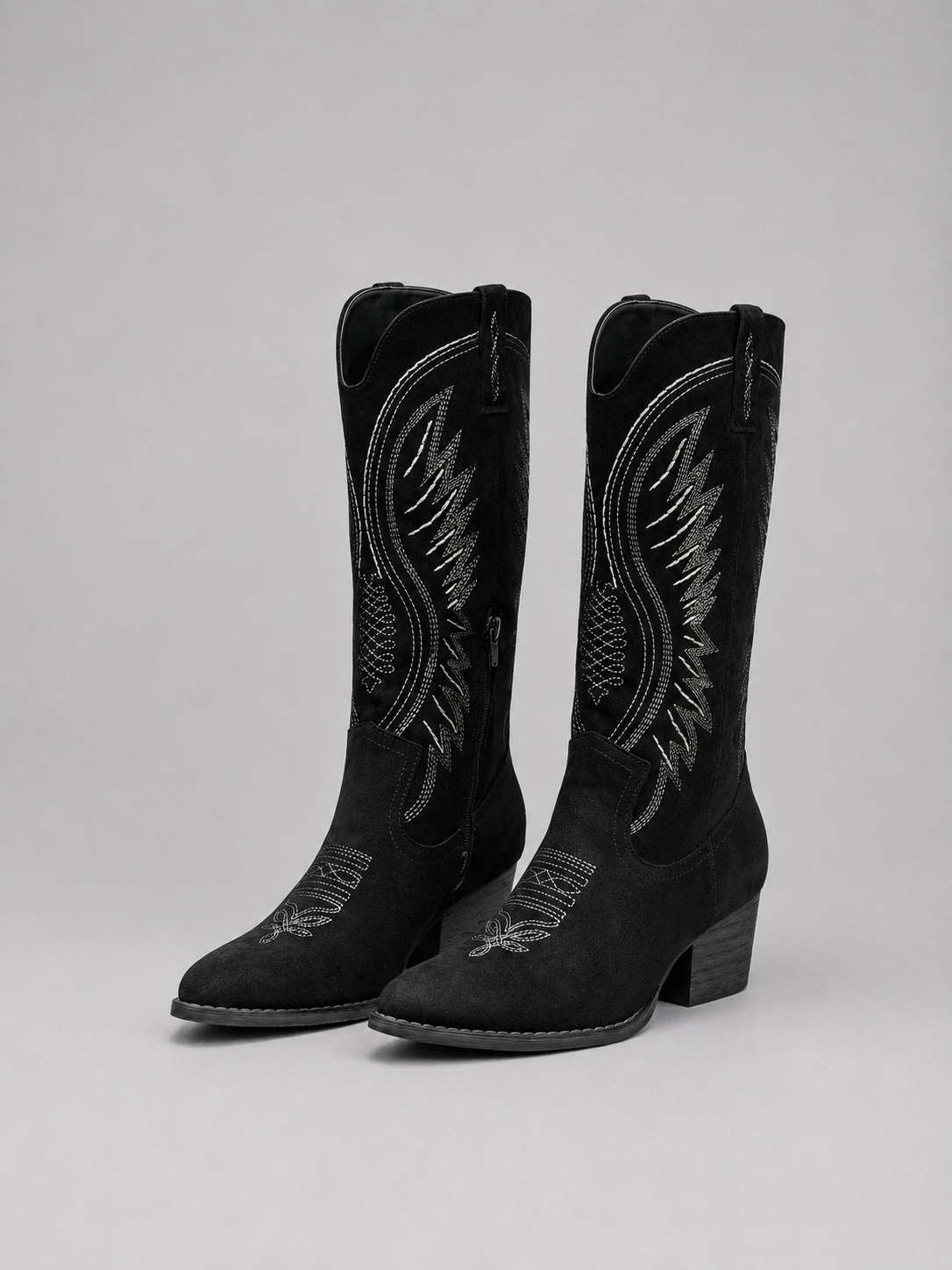 Sofia | Effortless Embroidered Knee High Cowboy Boots