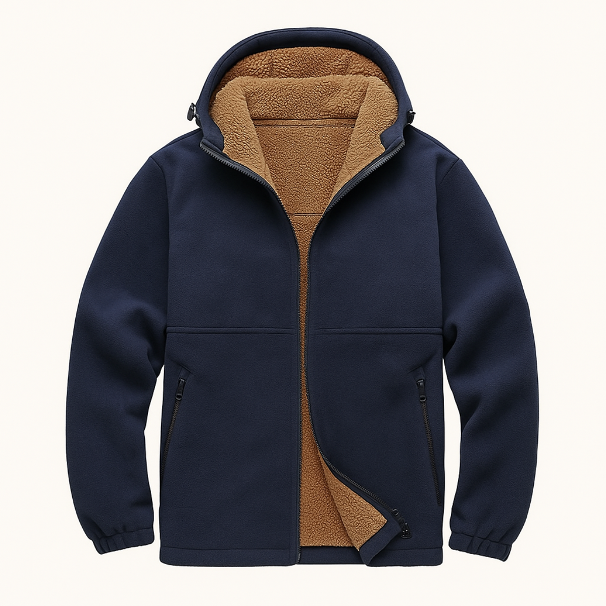Sonny | Cosy Hooded Zip Up Mens Fleece Jacket