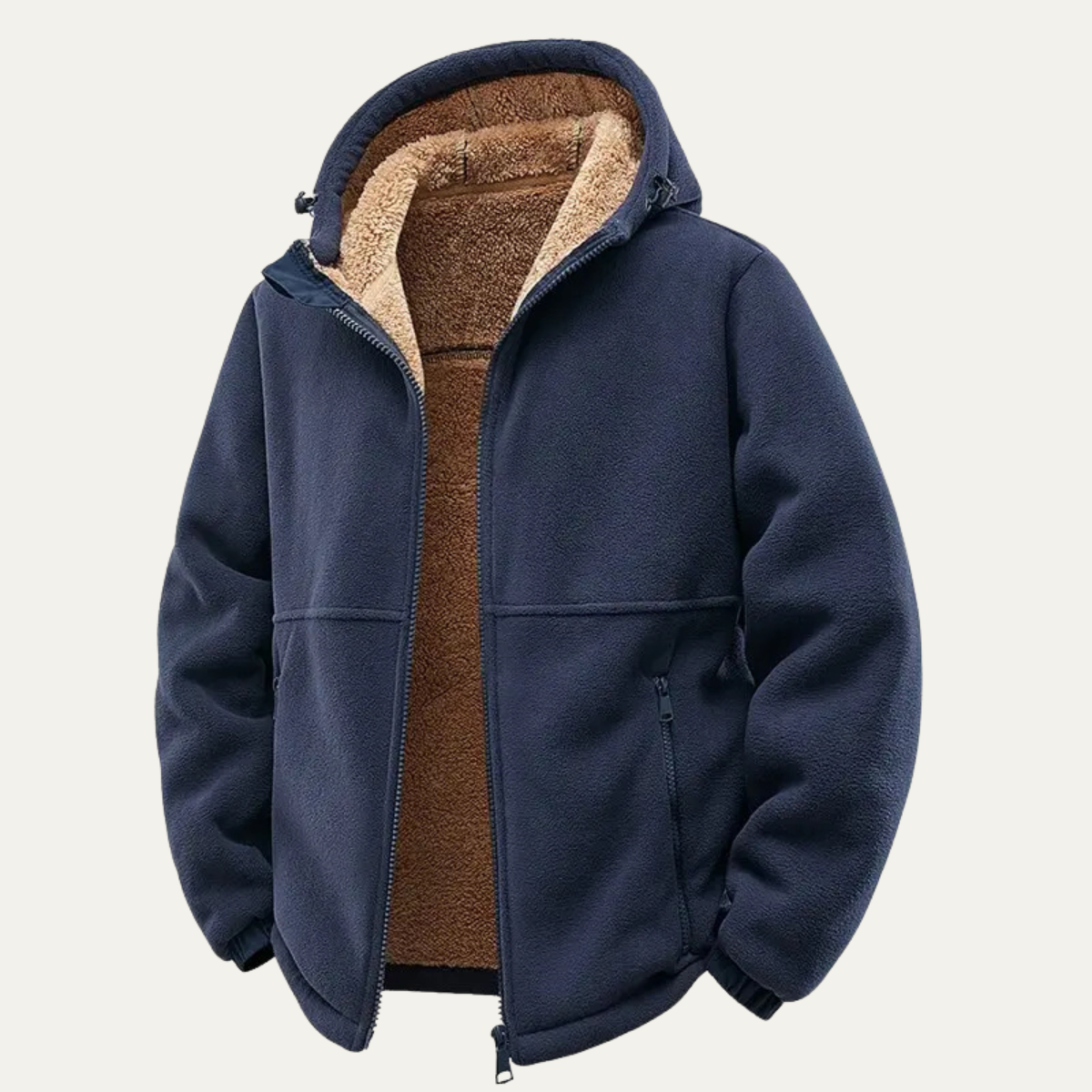 Sonny | Cosy Hooded Zip Up Mens Fleece Jacket