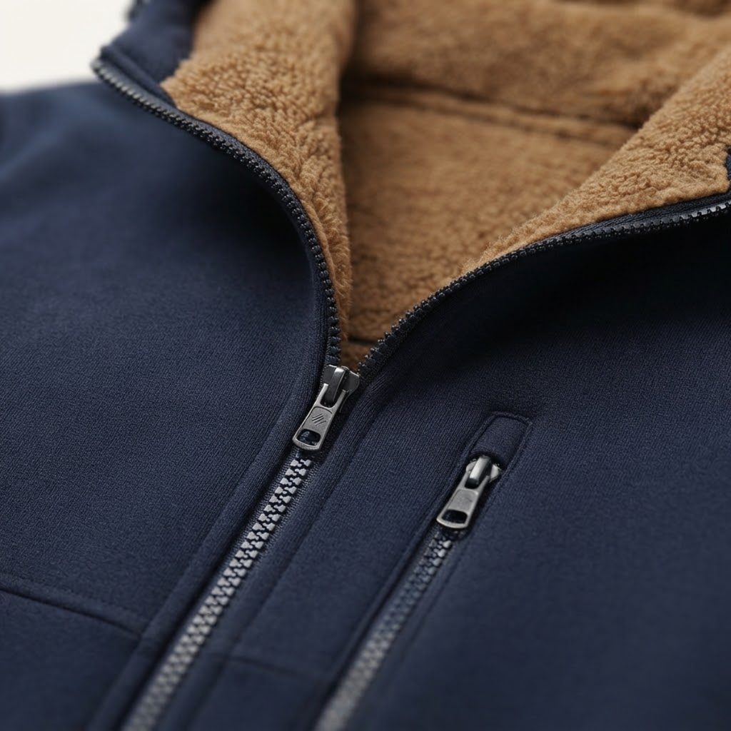Sonny | Cosy Hooded Zip Up Mens Fleece Jacket
