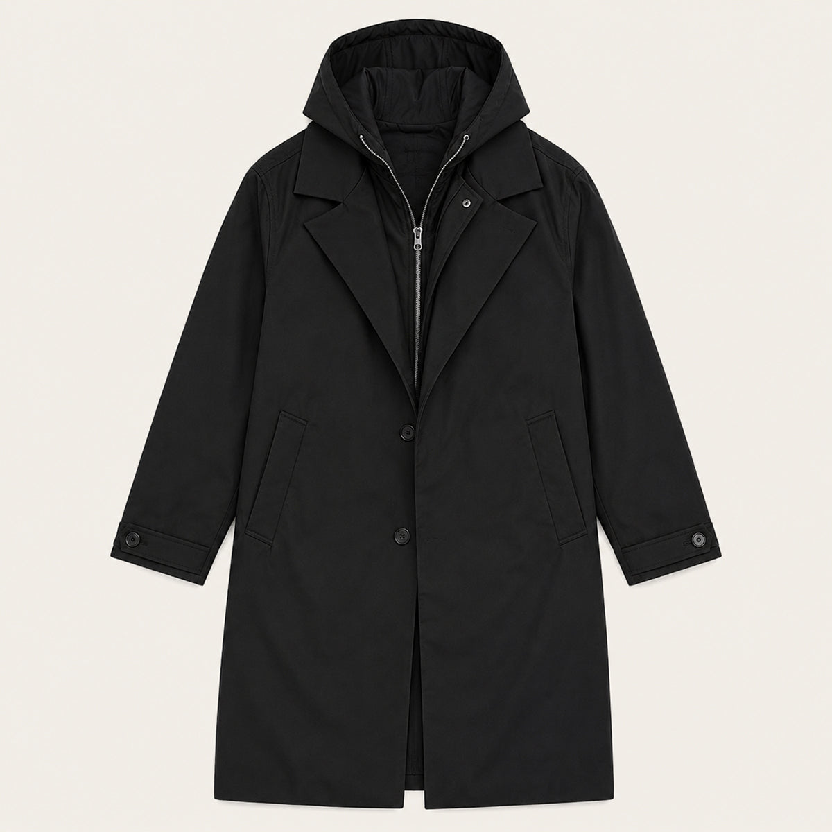 Sonny | Elegant Long Hooded Mens Parka Jacket