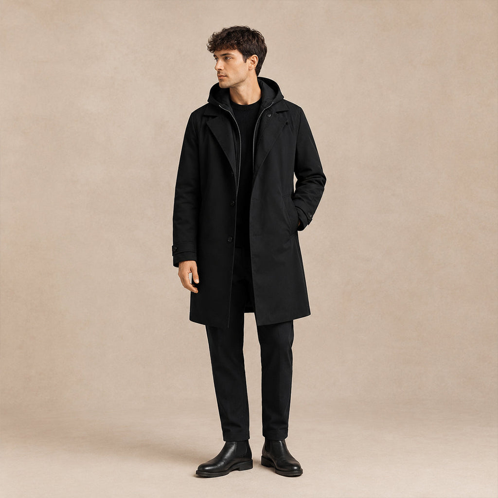Sonny | Elegant Long Hooded Mens Parka Jacket