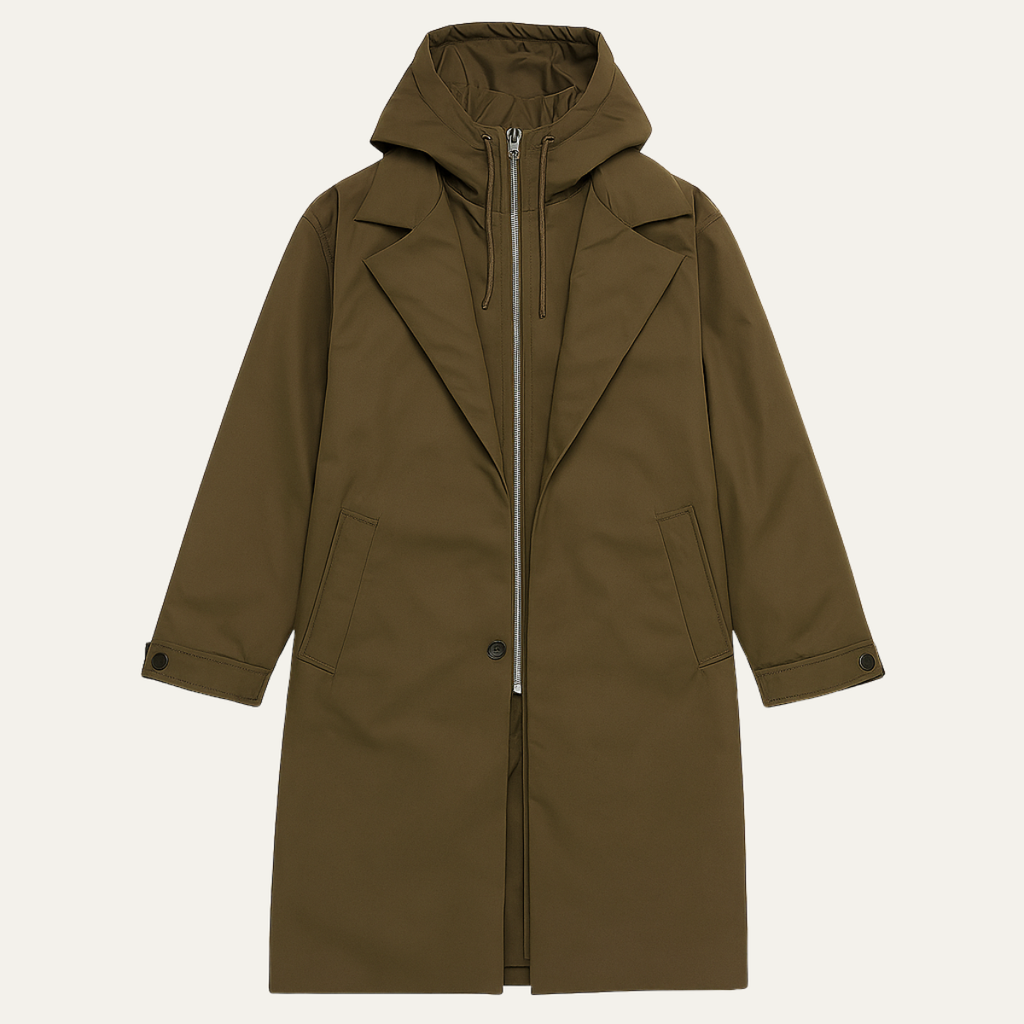 Sonny | Elegant Long Hooded Mens Parka Jacket