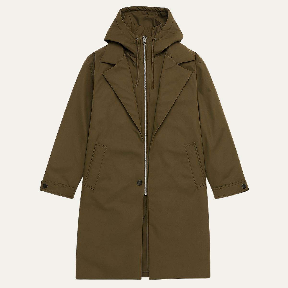 Sonny | Elegant Long Hooded Mens Parka Jacket