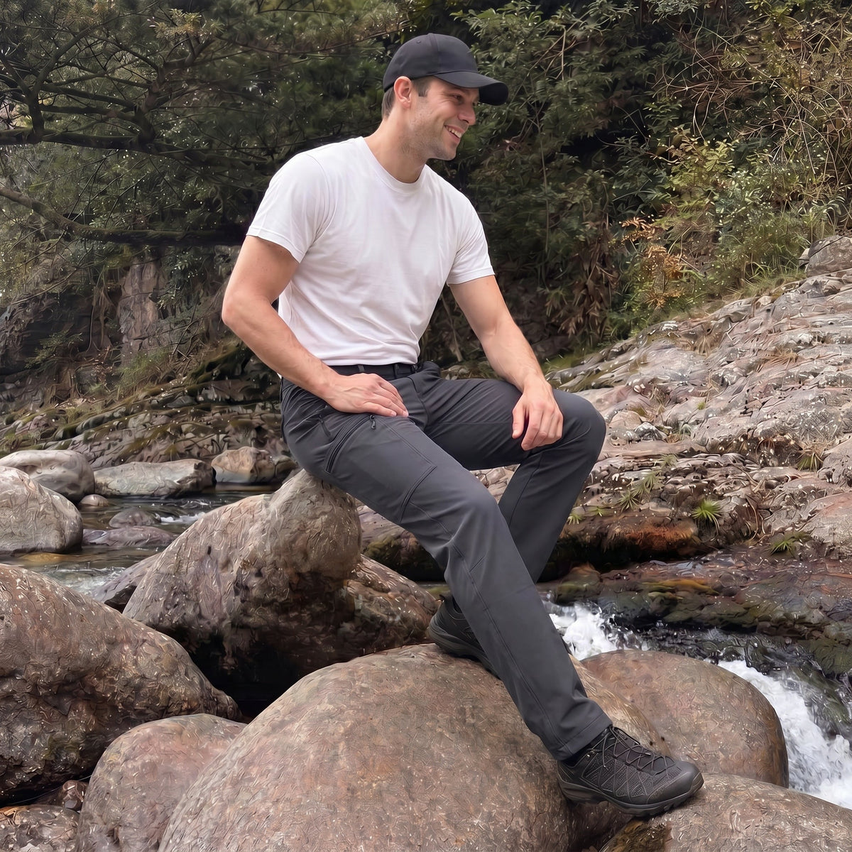 Sonny | Mens Cargo Trousers with Zipped Pockets for Hiking