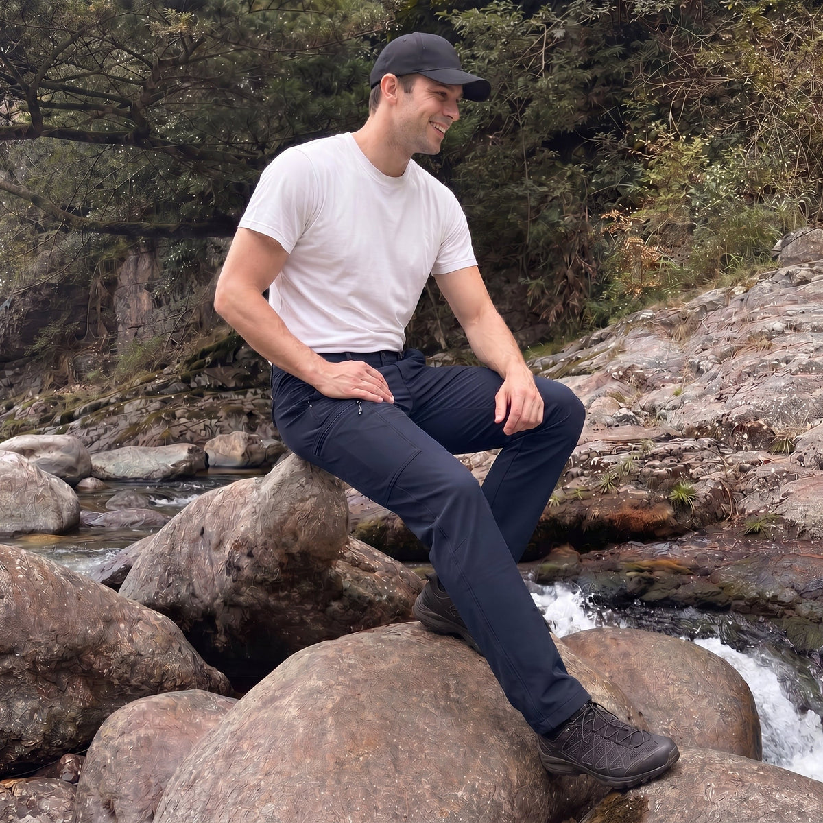 Sonny | Mens Cargo Trousers with Zipped Pockets for Hiking