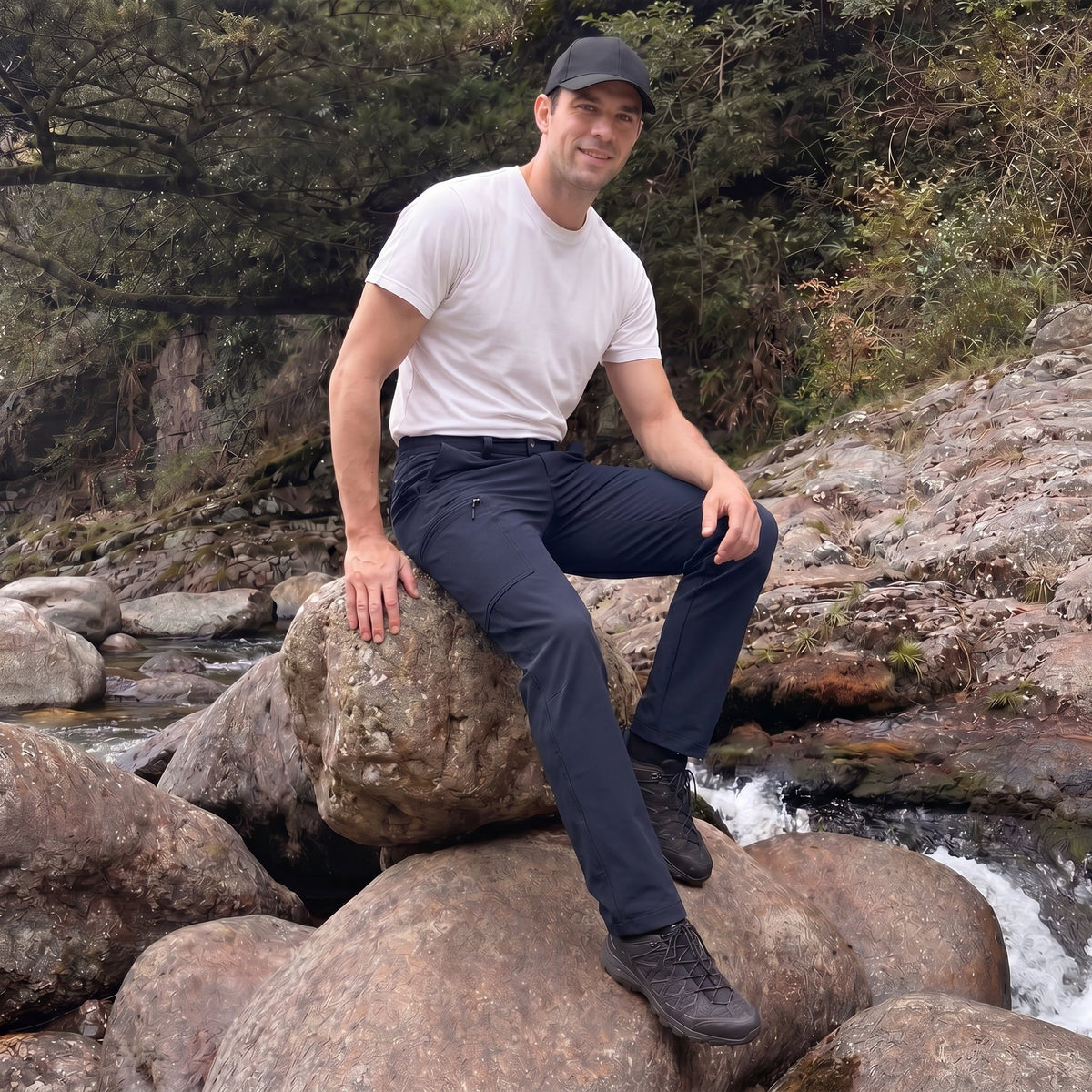 Sonny | Mens Cargo Trousers with Zipped Pockets for Hiking