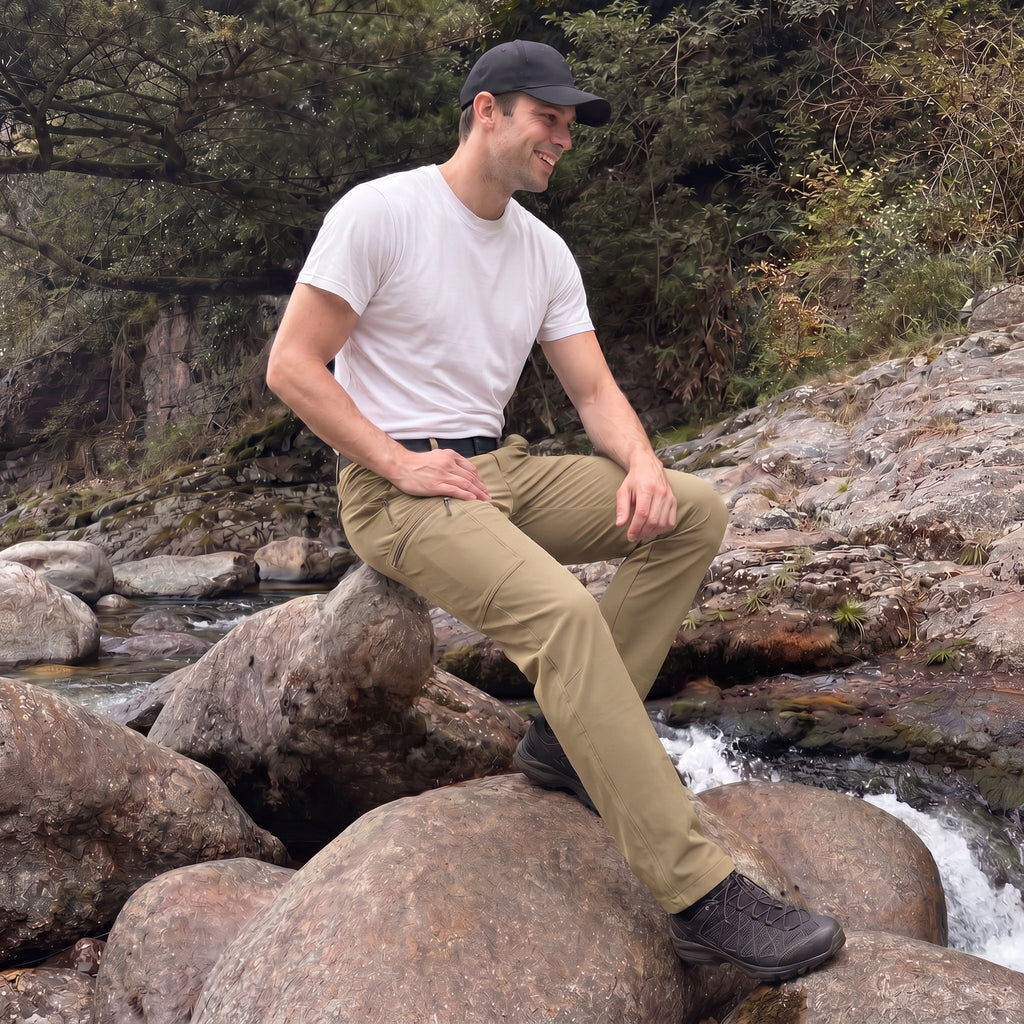 Sonny | Mens Cargo Trousers with Zipped Pockets for Hiking