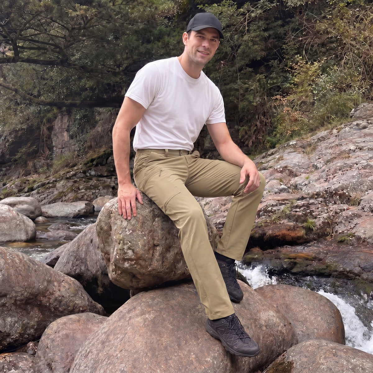 Sonny | Mens Cargo Trousers with Zipped Pockets for Hiking