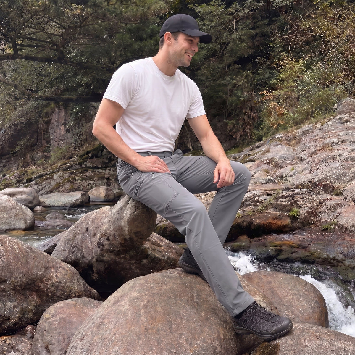 Sonny | Mens Cargo Trousers with Zipped Pockets for Hiking