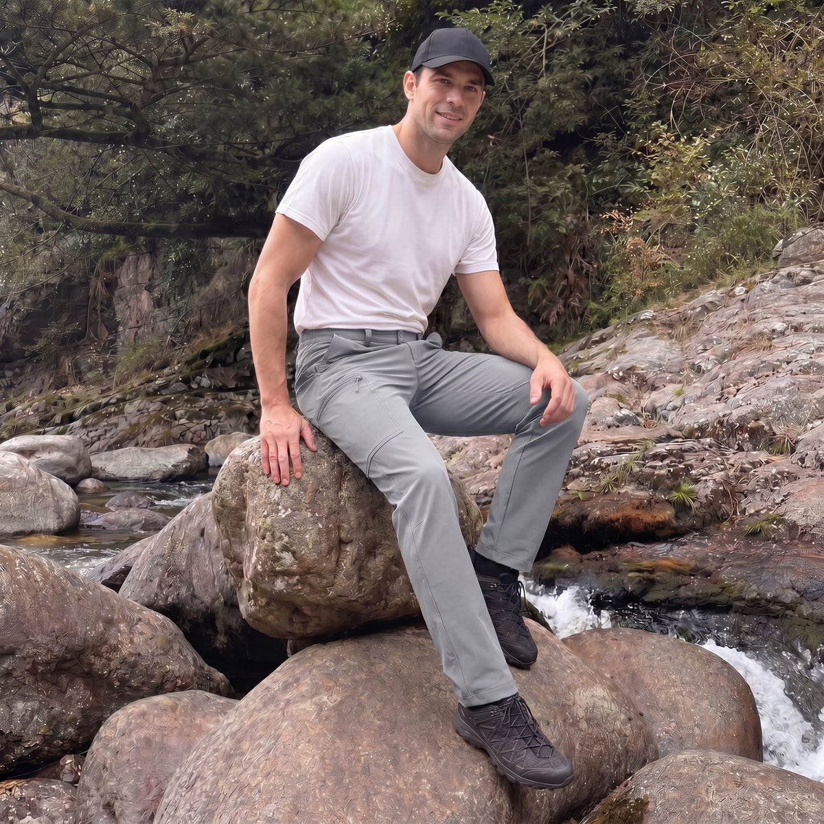 Sonny | Mens Cargo Trousers with Zipped Pockets for Hiking