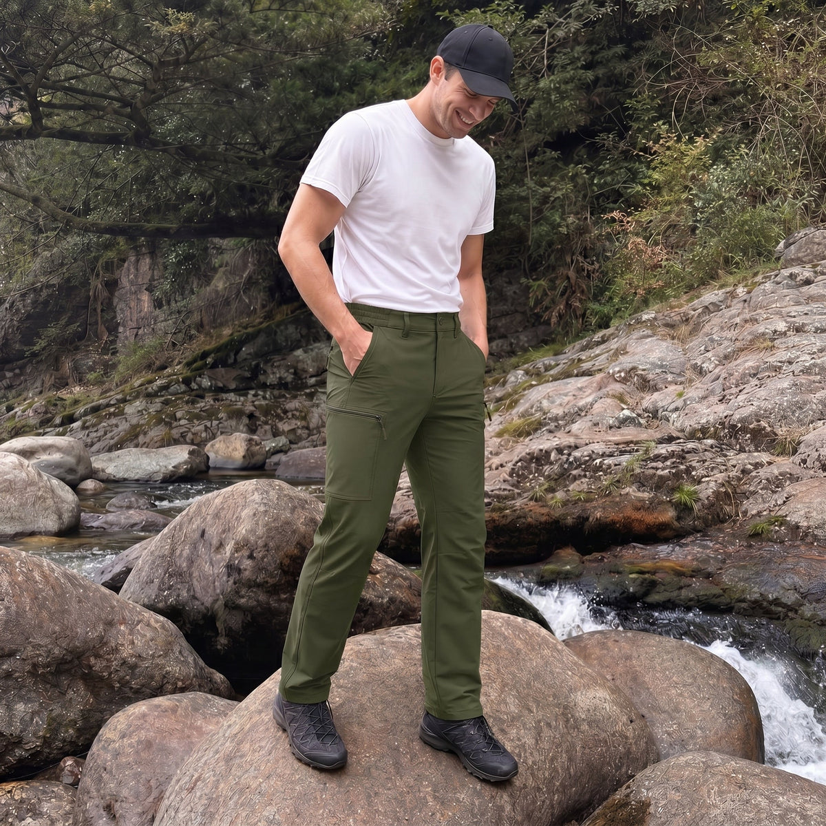 Sonny | Mens Cargo Trousers with Zipped Pockets for Hiking