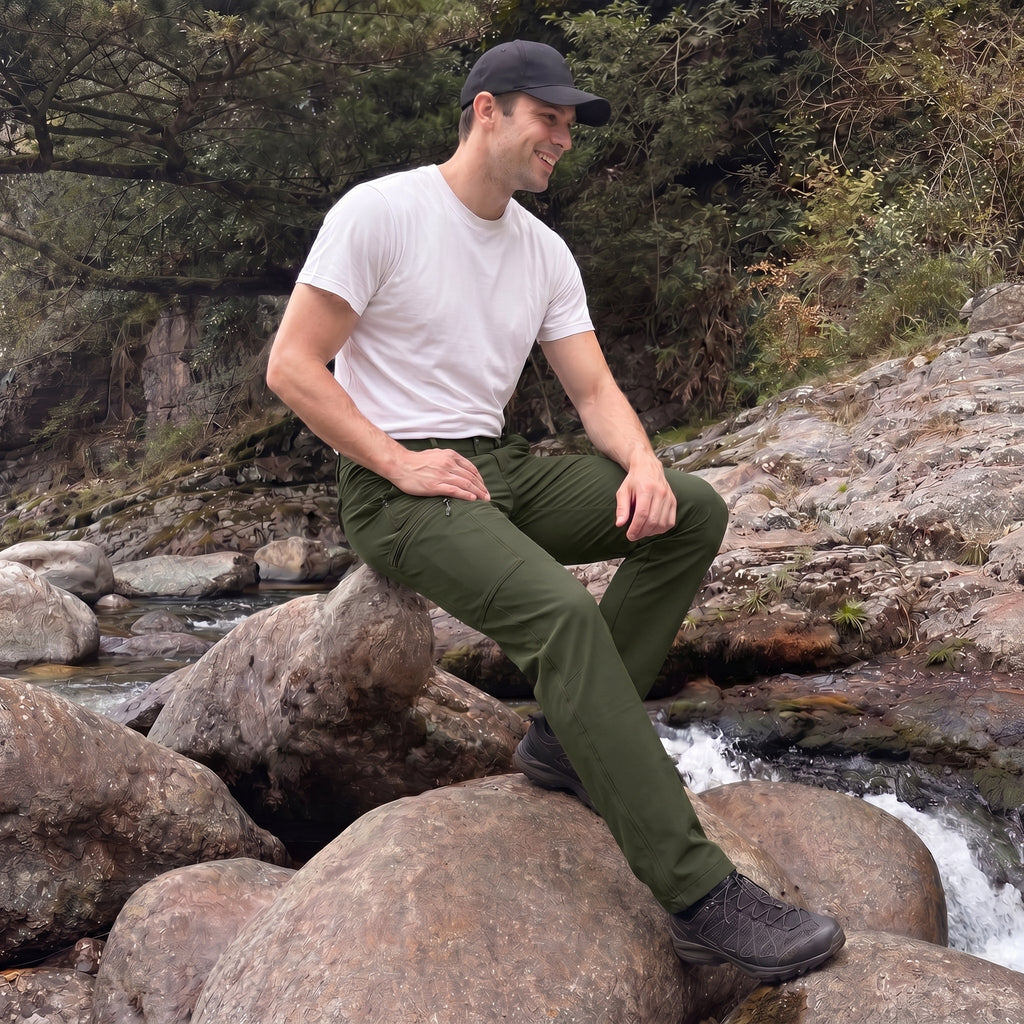 Sonny | Mens Cargo Trousers with Zipped Pockets for Hiking