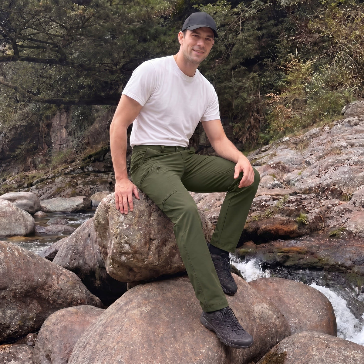 Sonny | Mens Cargo Trousers with Zipped Pockets for Hiking