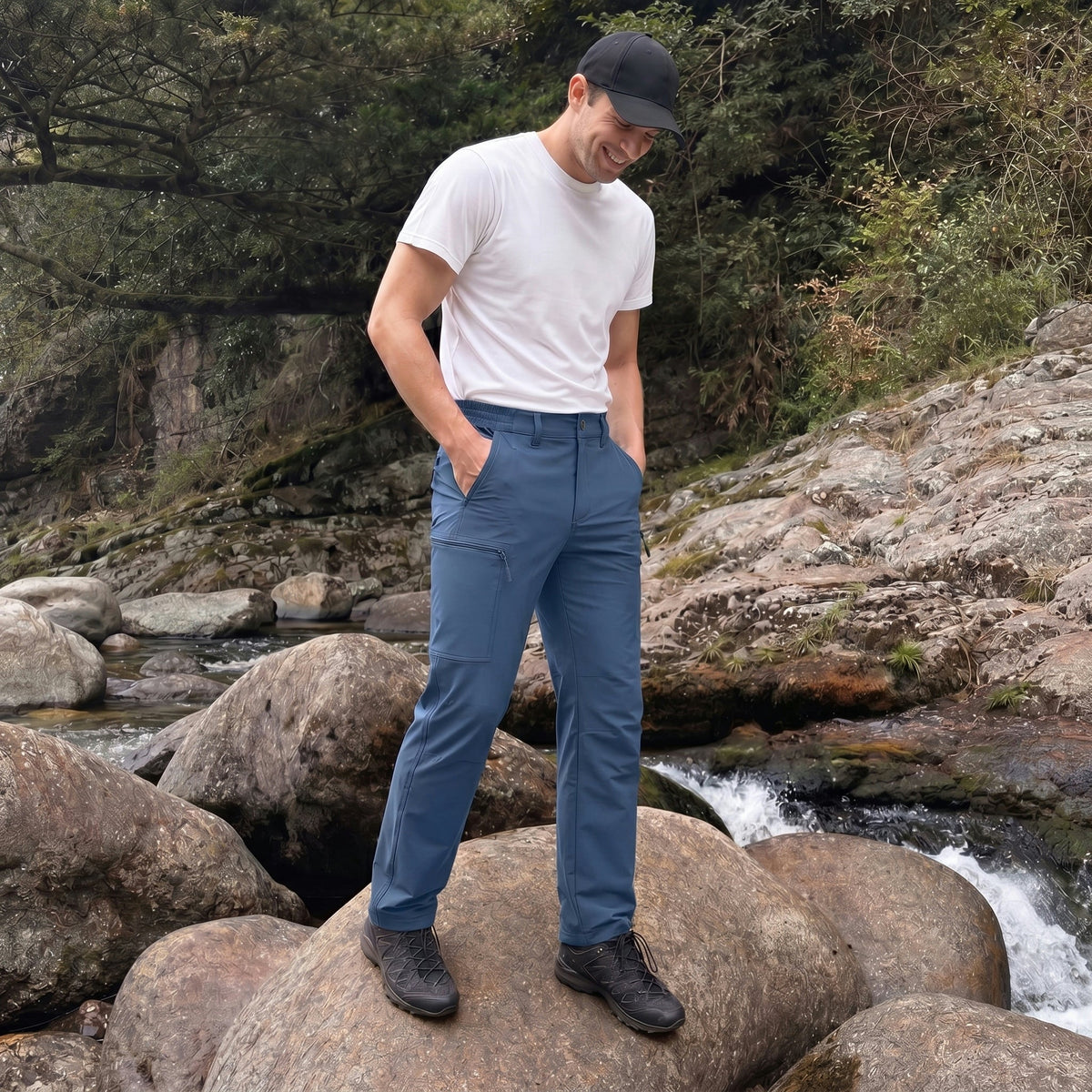 Sonny | Mens Cargo Trousers with Zipped Pockets for Hiking