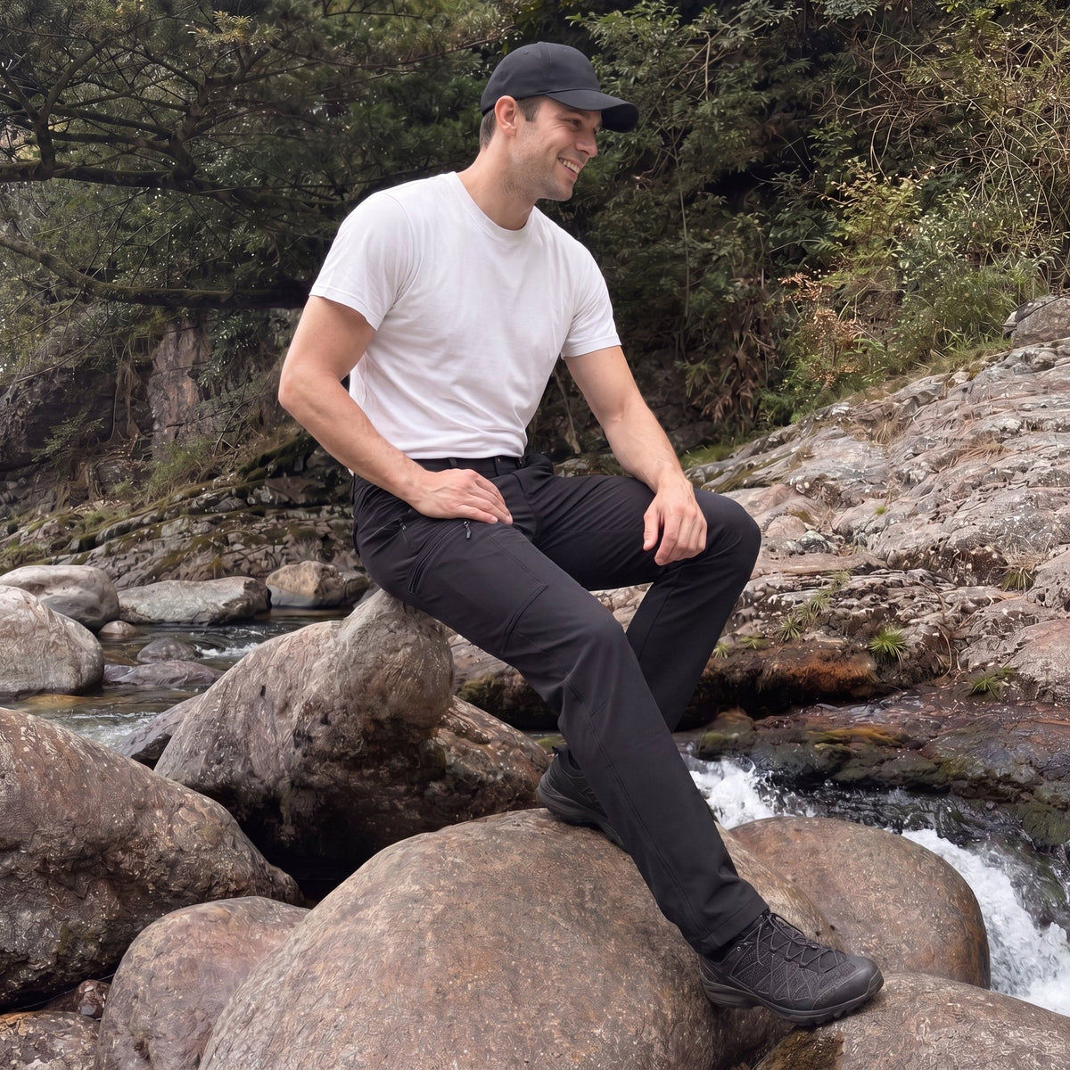 Sonny | Mens Cargo Trousers with Zipped Pockets for Hiking