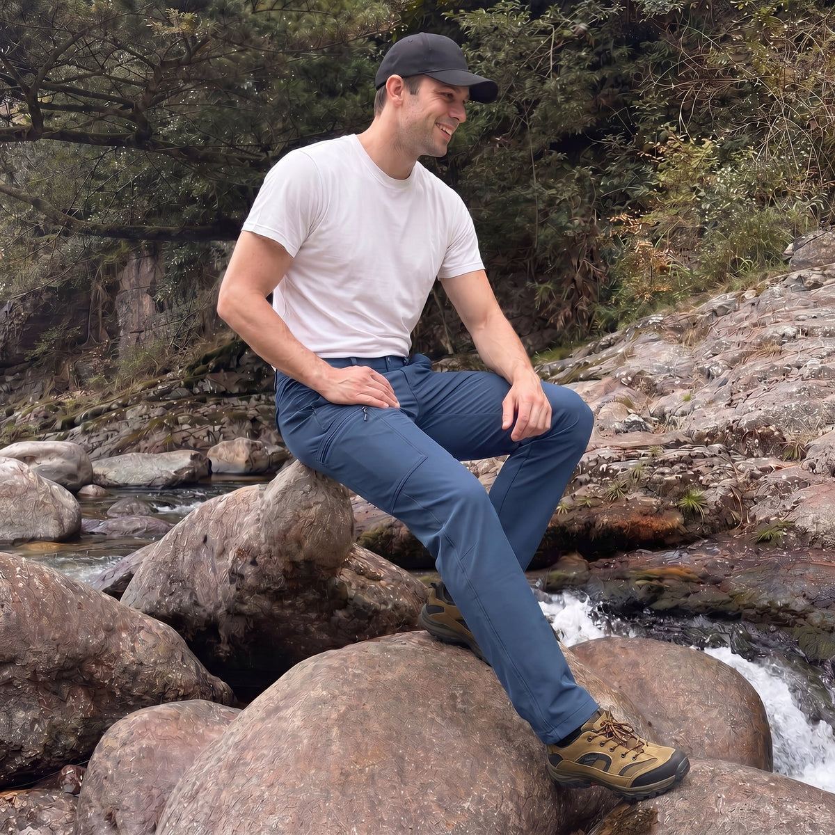 Sonny | Mens Cargo Trousers with Zipped Pockets for Hiking