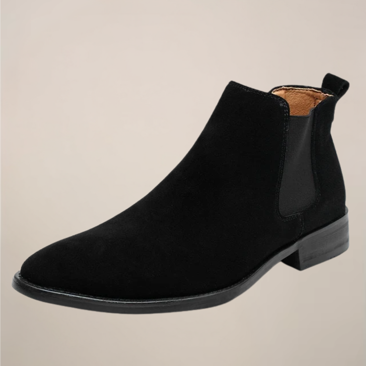 Sonny | Polished Suede-Look Chelsea Mens Boots