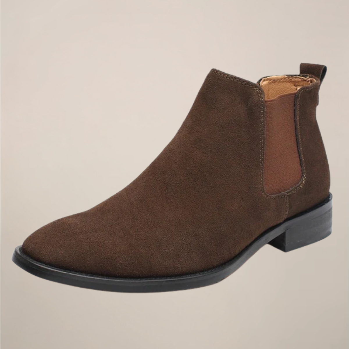 Sonny | Polished Suede-Look Chelsea Mens Boots