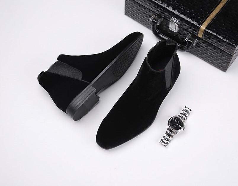 Sonny | Polished Suede-Look Chelsea Mens Boots