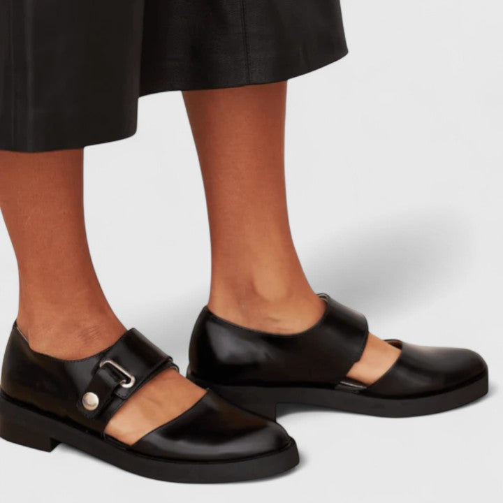 Sophia | Graceful Cut-Out Mary Jane Buckle Shoes