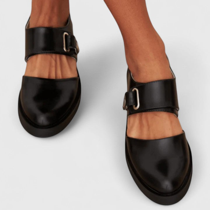 Sophia | Graceful Cut-Out Mary Jane Buckle Shoes
