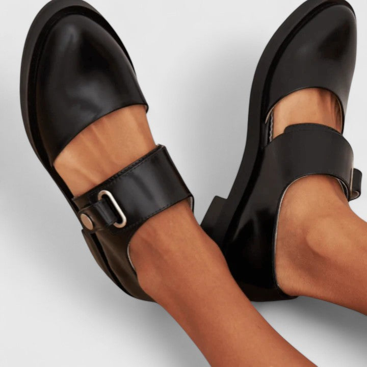 Sophia | Graceful Cut-Out Mary Jane Buckle Shoes