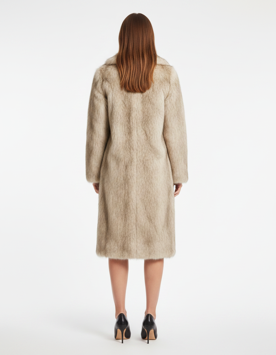 Sophia | Refined Longline Faux Fur Coat