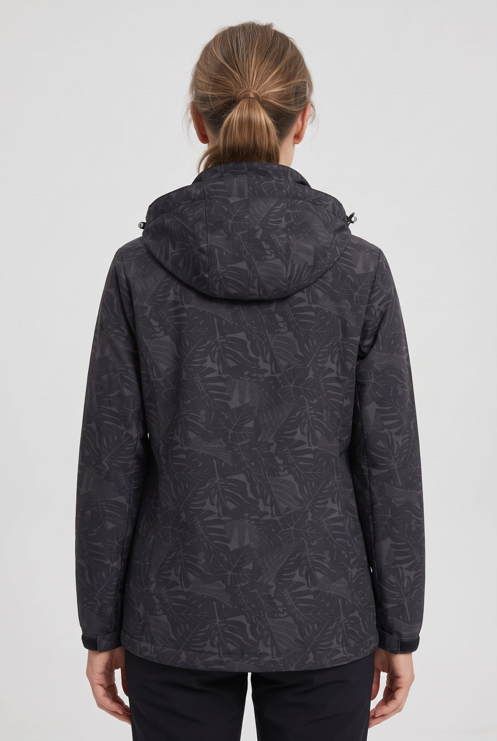 Sophia | Sophisticated Hooded Waterproof Jacket with Leaf Print