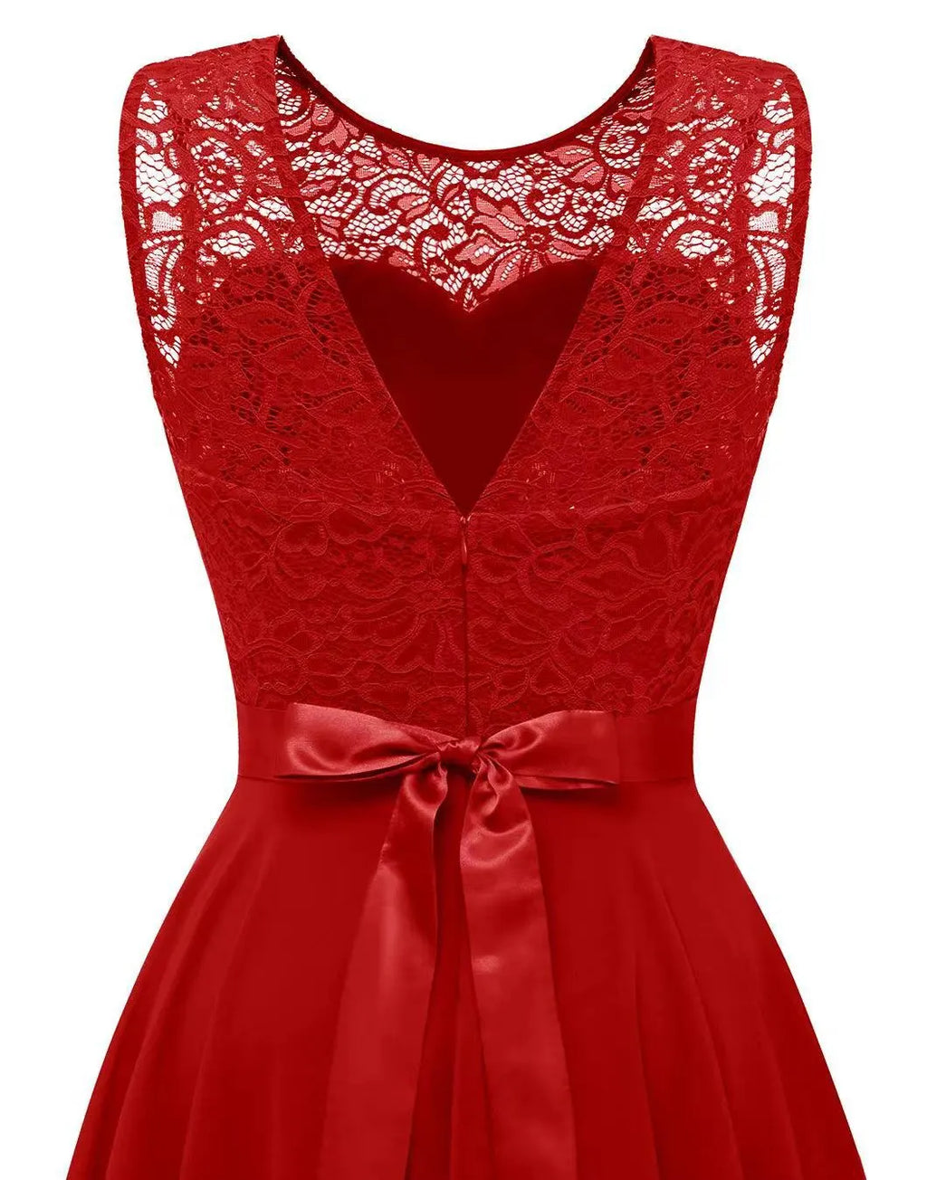 Sophia | Sophisticated Lace High-Low Christmas Dress