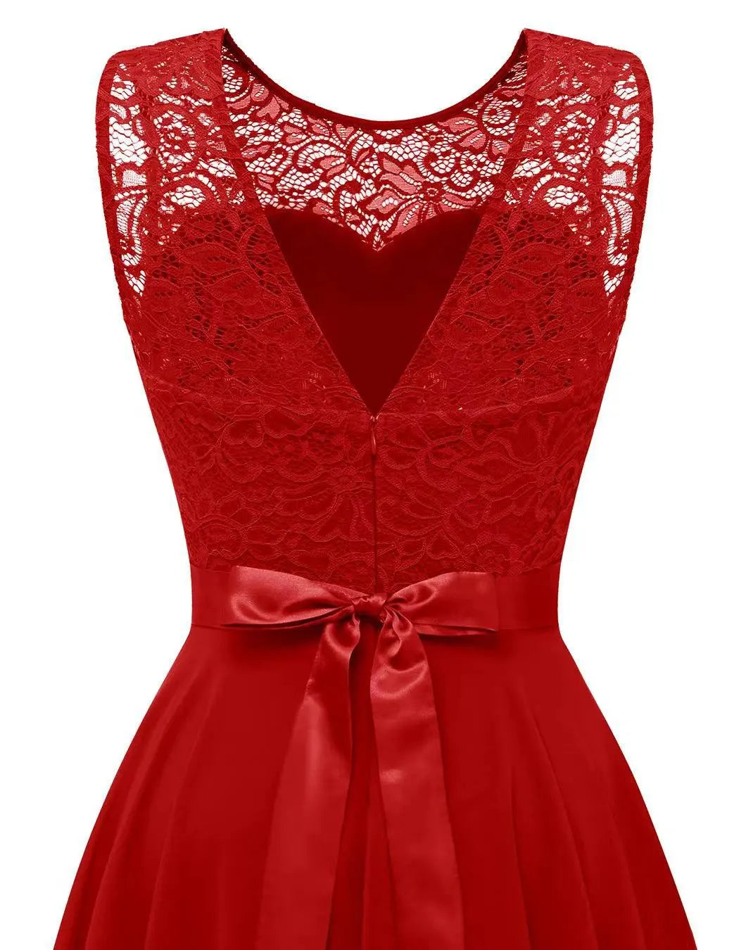 Sophia | Sophisticated Lace High-Low Christmas Dress