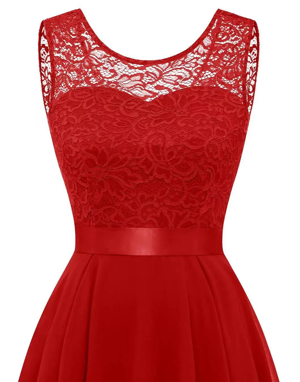 Sophia | Sophisticated Lace High-Low Christmas Dress