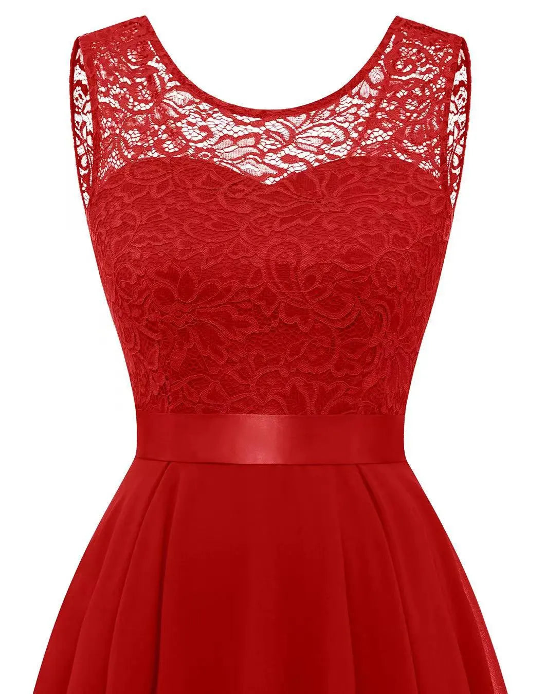 Sophia | Sophisticated Lace High-Low Christmas Dress