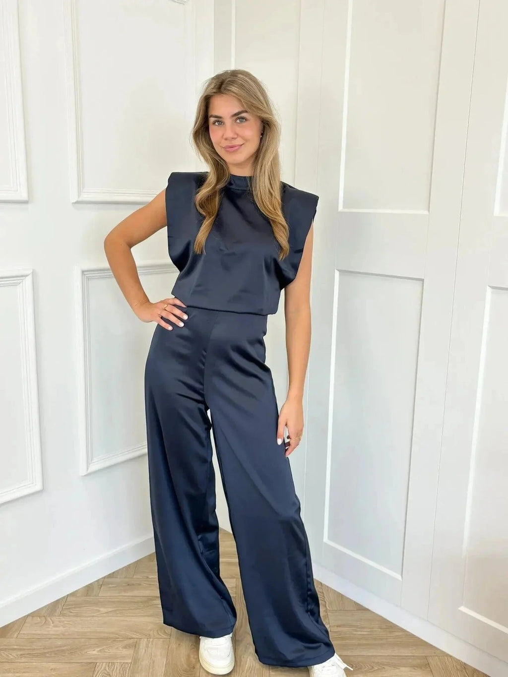 Sophie | Cosy Sleeveless Wide-Leg Mock-Neck Jumpsuits