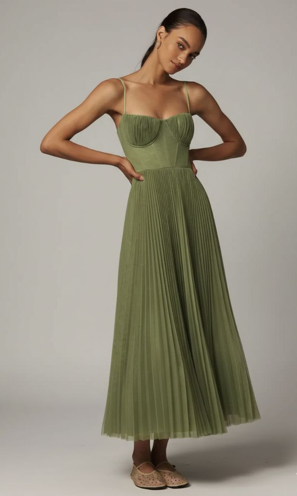 Sophie | Relaxed Pleated Corset Cocktail Dress