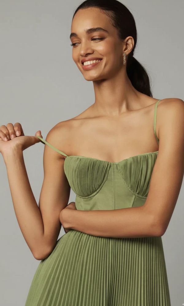 Sophie | Relaxed Pleated Corset Cocktail Dress