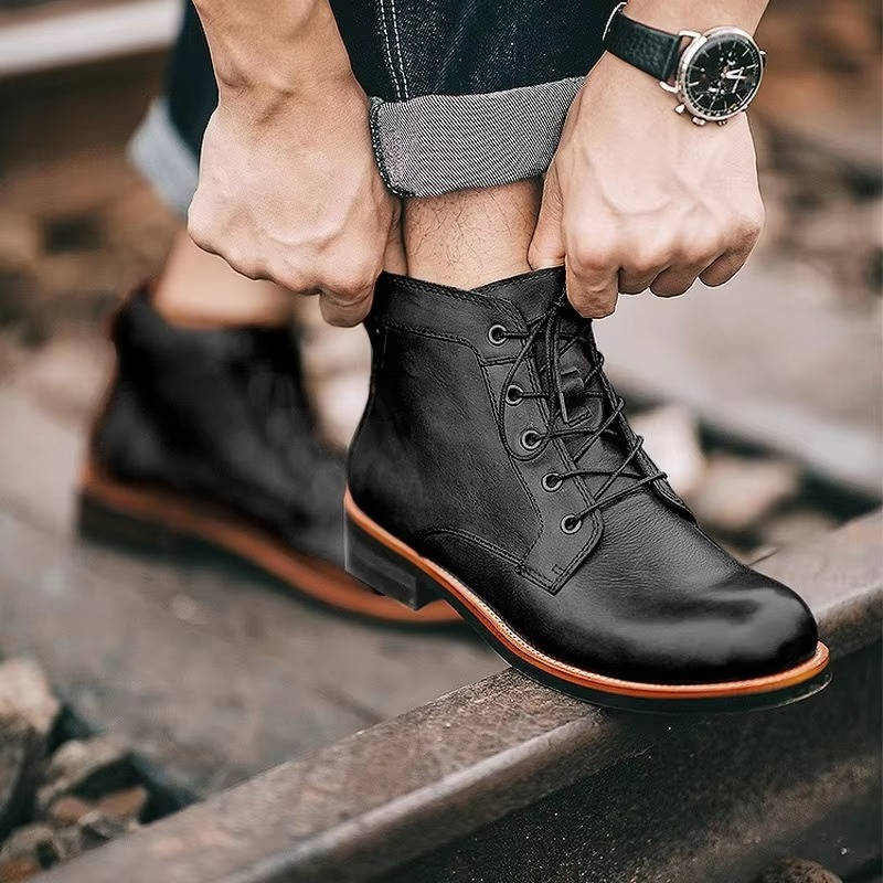 Teddy | Classic Ankle-High Lace-Up Mens Boots