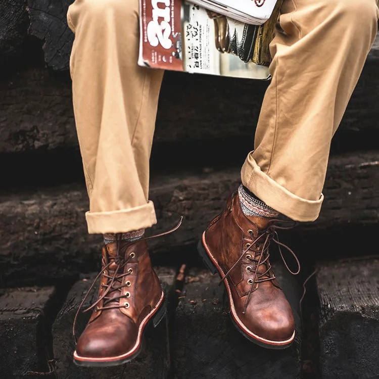 Teddy | Classic Ankle-High Lace-Up Mens Boots