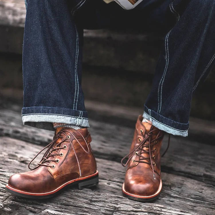 Teddy | Classic Ankle-High Lace-Up Mens Boots