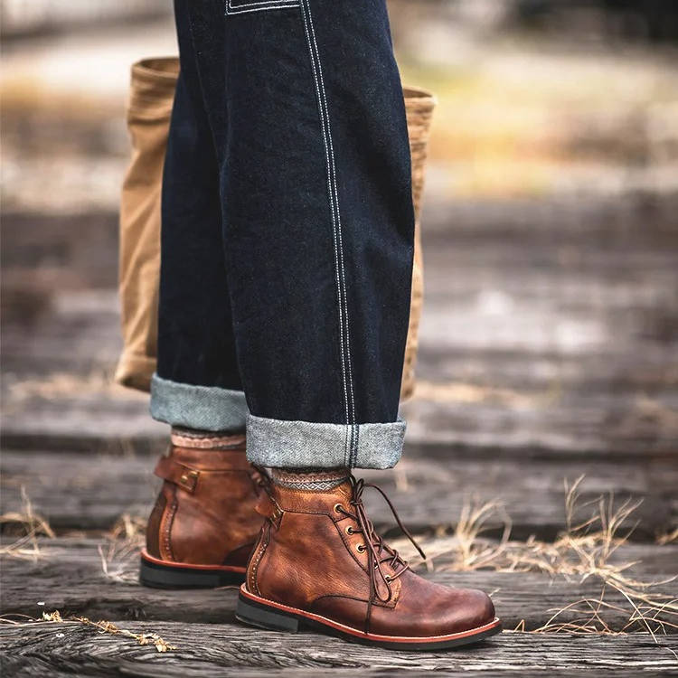 Teddy | Classic Ankle-High Lace-Up Mens Boots