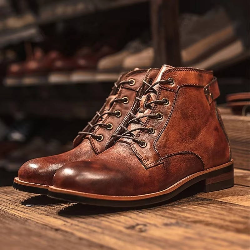 Teddy | Classic Ankle-High Lace-Up Mens Boots