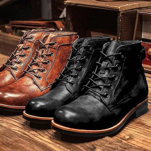 Teddy | Classic Ankle-High Lace-Up Mens Boots