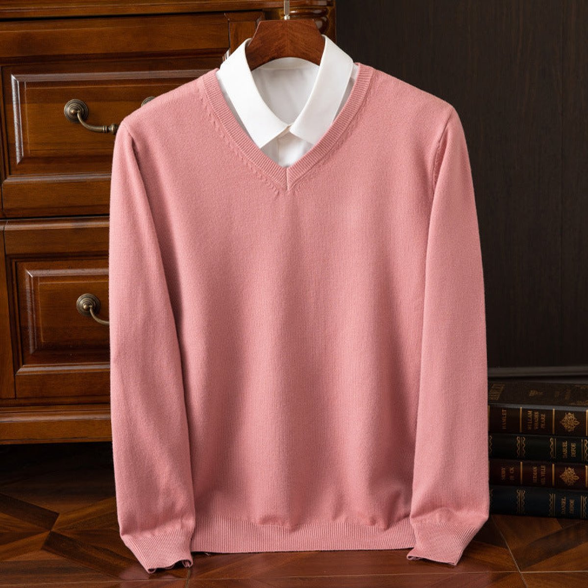 Teddy | Effortless V-Neck Long Sleeve Mens Knit Jumper