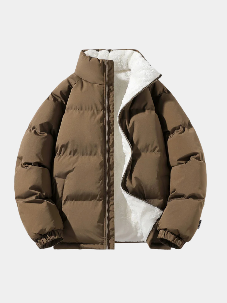 Teddy | Elegant Fleece-Lined Puffer Jacket with High Collar