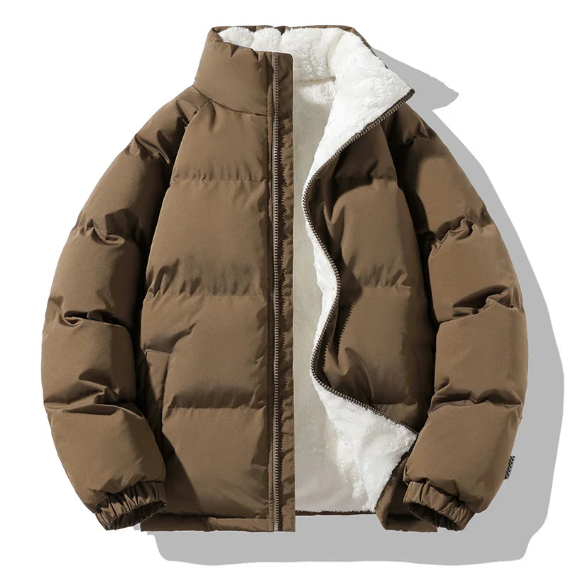 Teddy | Elegant Fleece-Lined Puffer Jacket with High Collar